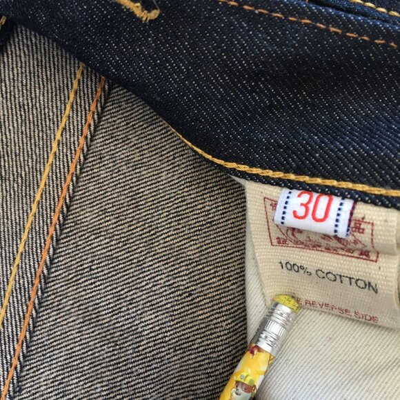 Evisu Lot 0001 Baggy Fit Button Fly Selvedge Jeans 30 - Picture 9 of 14